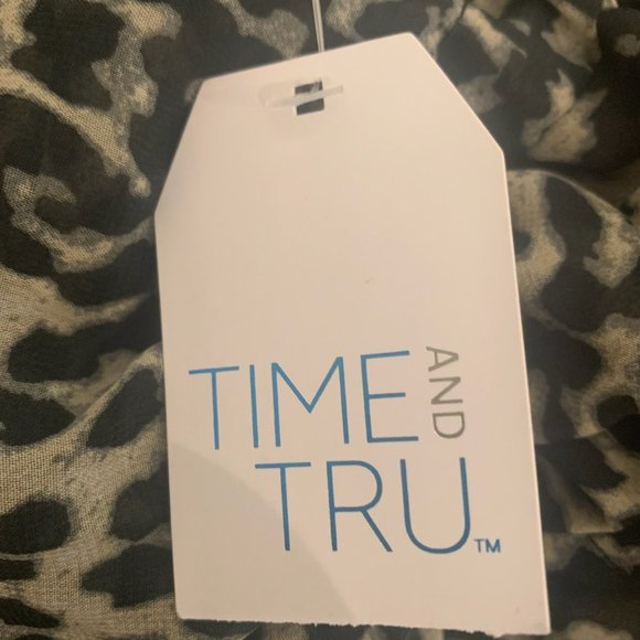 NWT TIME & TRU LEOPARD CHIFFON KIMONO 2XL-3XL - Picture 6 of 8